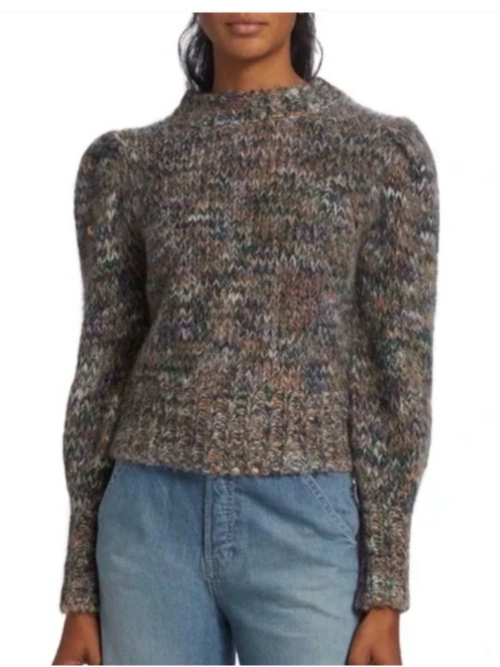 Veronica Beard Multicolor Marled Knit Sweater
